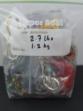 Mixed Jewelry Lot, 2.7 Lbs Wearable Jewelry Mix, Jewelry Mystery Bag